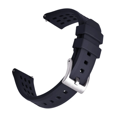 High Quality Quick Release FKM Fluoro Rubber Watch Strap 20mm 22mm New Design Porous Structure Ventilate FPM Rubber Watch Straps
