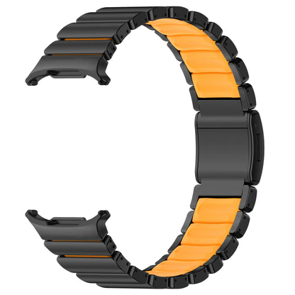 Luxury Titanium Magnetic Bracelet for Samsung Galaxy Watch Ultra 47mm, Silicone Strap for Galaxy Watch 8 40 44 Classic 46