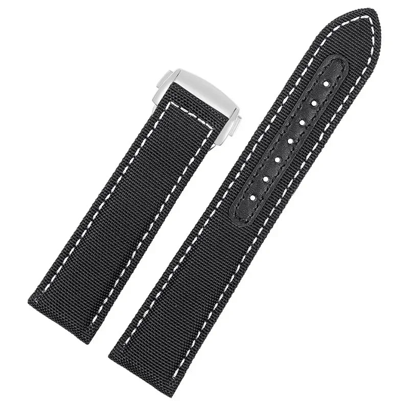 Bracelets de montre en toile et Nylon, 19mm 20mm, pour Omega Seamaster 300 Speedmaster AT150 Omega Speedmaster Slubby série 310.32, bracelet en Nylon