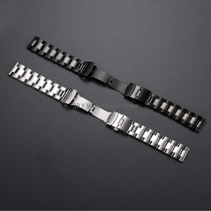 20/22mm 24mm 26mm 28mm Diving Metal Belt Bracelet, Universal Men's and Women's Watch Strap for Rolex, Solid Stainless Steel Strap for Seiko