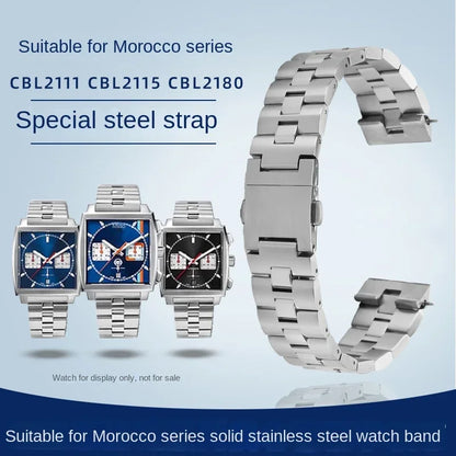 Hochwertiges Armband aus massivem Edelstahl für Tag Heuer Monaco CBL2111 CBL2180 CBL2113 CBL2115 BA0644, silbernes Uhrenarmband 22mm
