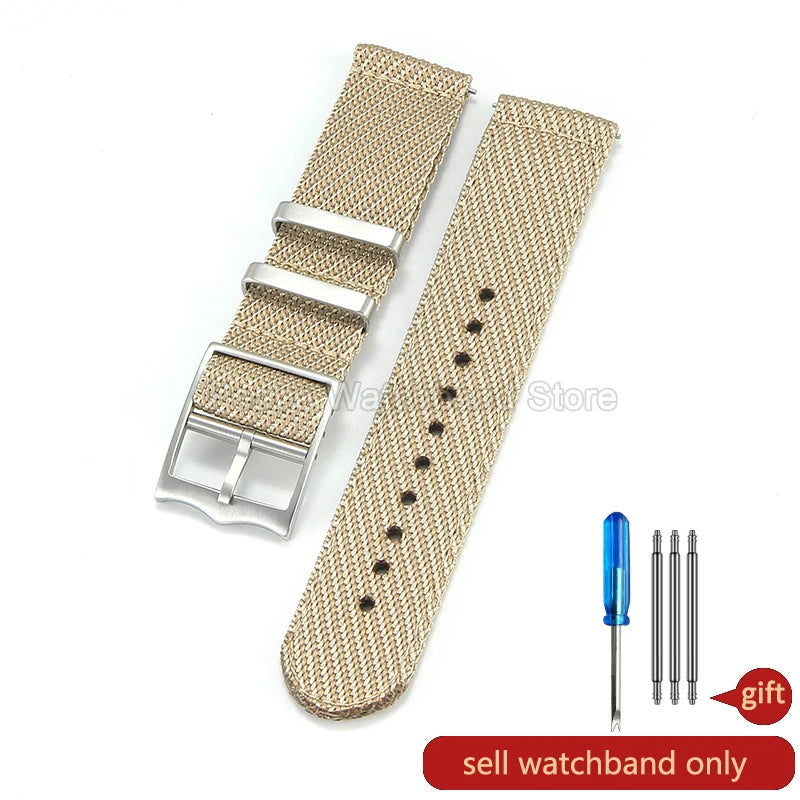 Bracelet en Nylon kaki bleu rouge 20 22mm, pour Tudor Black Bay Longines Seiko Citizen MIDO, résistant aux rides, facile à nettoyer