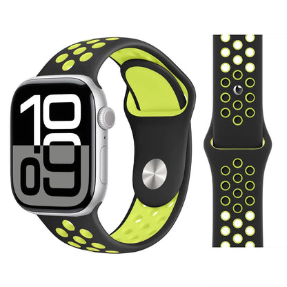 Bracelet en Silicone pour bracelets de montre Apple 46mm 44mm 45mm 40mm 41mm 42mm, Bracelet de Sport Correa iWatch série 11 10 9 SE 8 7 6 5