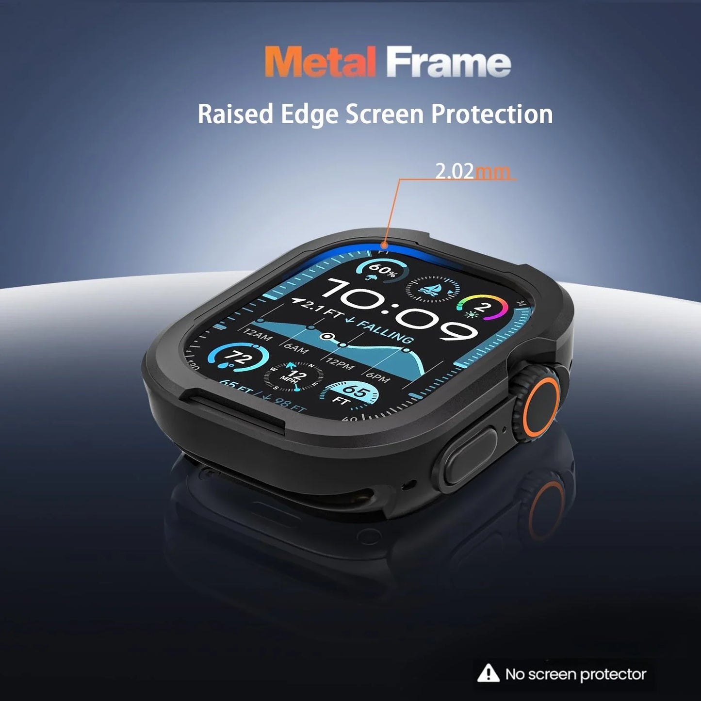 Étui en métal + TPU pour Apple Watch 49mm 45mm 44mm 40mm 41mm pour iWatch Series 10 9 8 7 6 5 4 SE Ultra 2 49mm