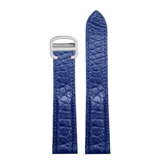 Cinturino per orologio in pelle di coccodrillo nero, blu, marrone, 16mm, 17mm, 18mm, 19, 20, 21, 22, 23mm, 24mm, 25mm, per cinturino per orologio CARTIER Tank, cinturino per orologio in pelle di vacchetta
