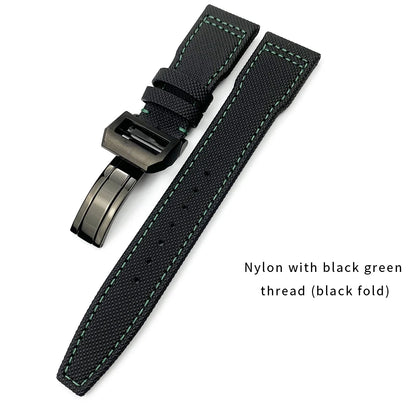 Cinturino per orologio in pelle di vitello e nylon di alta qualità, cinturino per orologio IWC Pilot SPITFIRE MARK 18 Portofino TOP GUN Suffino 77, 20mm 21mm 22mm