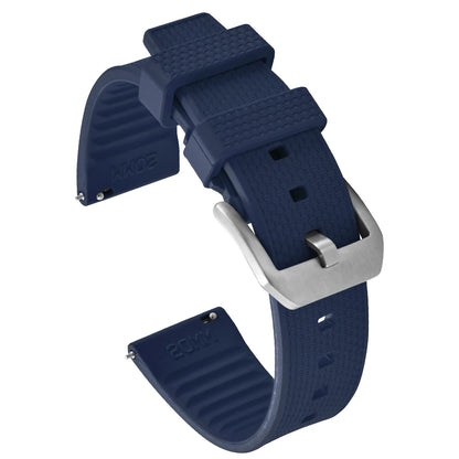 Cinturino per orologio in gomma FKM vulcanizzata di alta qualità, 20mm 22mm, a sgancio rapido, per uomo, sport, immersioni, accessori per cintura