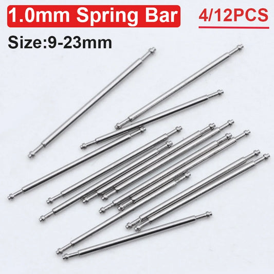 1.0mm bracelet de montre en acier inoxydable barre à ressort outil sangle lien broches outil de réparation 14mm 16mm 18mm 19mm 20mm 21mm 22mm broches en métal