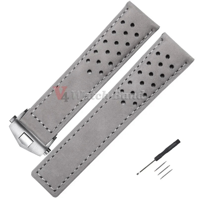 20mm 22mm 24mm Bracelet de montre en peau de vache pour Tag Heuer Carrera Monaco série Bracelet remplacer pour Bracelet de montre intelligente universel