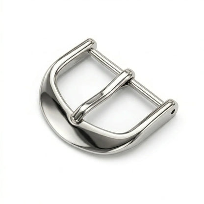 Boucle de montre en acier inoxydable massif, argent et or, 12 1618 20 22mm, bracelets de montre en cuir poli en métal, fermoir, accessoires de montres