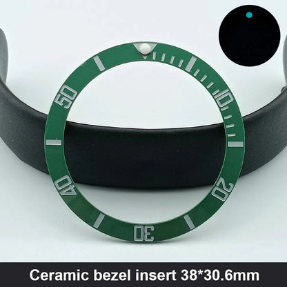 38mm x 30.6mm Sloped Ceramic Bezel GMT and Diving Watch Insert for 40mm Men's Watch Replacement Watch Bezel Inserts