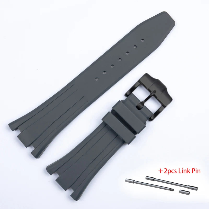 Bracelet en caoutchouc 26mm 27mm pour Bracelet de remplacement étanche AP Royal Oak pour Bracelet de montre en Silicone souple GA2100 GA-2110 avec goupille de liaison