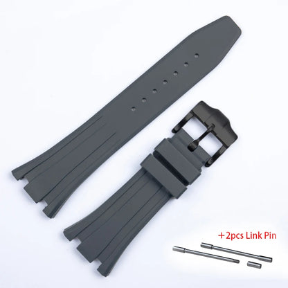 Bracelet en caoutchouc 26mm 27mm pour Bracelet de remplacement étanche AP Royal Oak pour Bracelet de montre en Silicone souple GA2100 GA-2110 avec goupille de liaison