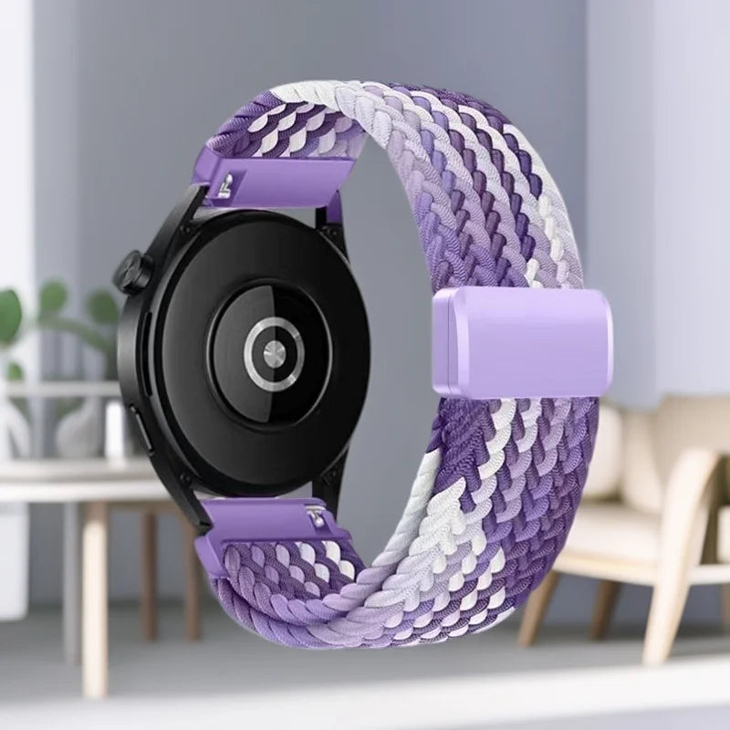 Cinturino magnetico in nylon da 18/20/22mm, 1 pezzo, per Samsung Watch4/5/6/7 Huawei GT4/GT3/Watch 4/Amazfit GTR4/stratos/Garmin Venu/Fenix 7
