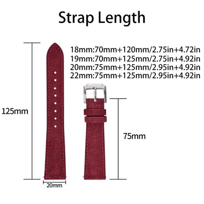 MZDTIMK High Quality Classic Suede Leather Watch Strap Quick Release New Vintage Leather Watch Straps Bracelet 18mm 19mm 20mm 22mm