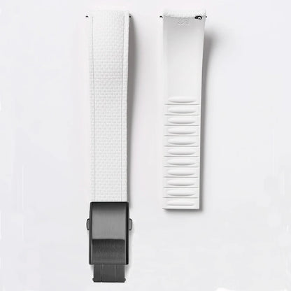 Bracelet de montre en caoutchouc fluoré FKM 18/19/20/21/22/24 mm avec boucle déployante universelle pour hommes, bracelet de remplacement CTS pour Seiko et Omega