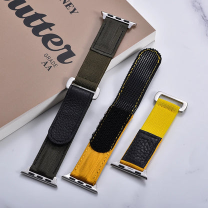 Cinturino Solo Loop in nylon intrecciato per Apple Watch 45mm Ultra 2 49mm 38mm 44mm 40 41mm 42mm, cinturino in pelle per serie 10 9 8 7 5 SE