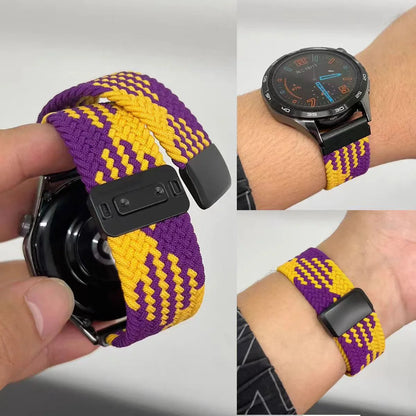 Cinturino elastico intrecciato da 18/20/22mm per Huawei Watch GT6 5 4 3, bracciale magnetico da donna e uomo per Garmin/Samsung