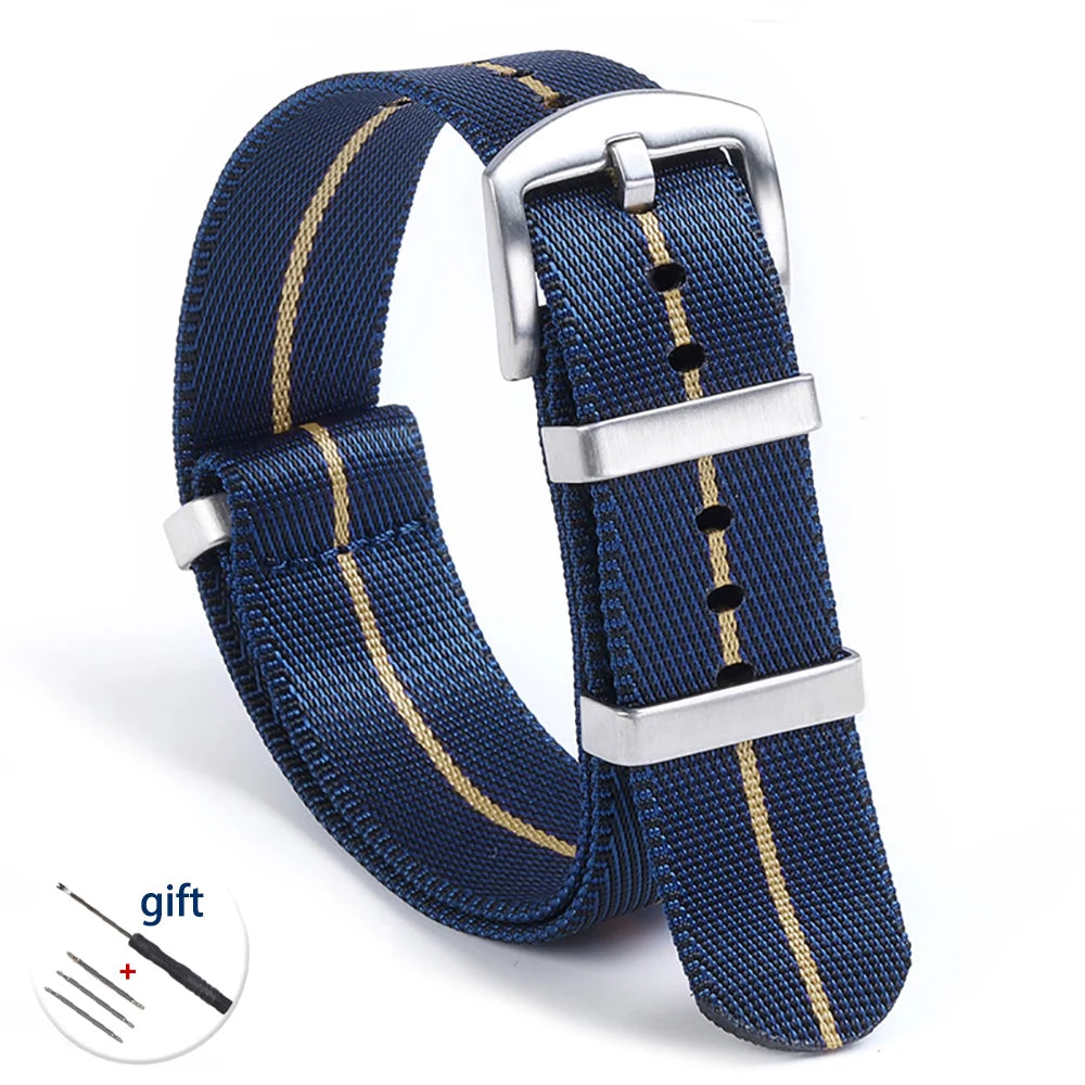 High-Quality Nylon Watch Strap, 18/20/22mm, High Density, Green, Military, Casual, Outdoor, Army, Replacement Strap