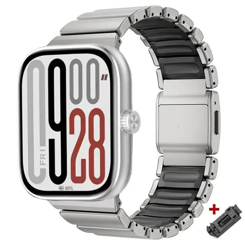 Metal Bracelet for Redmi Watch 6/5/4 3/5Acitve Lite, Alloy Magnetic Buckle Strap