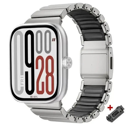 Metal Bracelet for Redmi Watch 6/5/4 3/5Acitve Lite, Alloy Magnetic Buckle Strap
