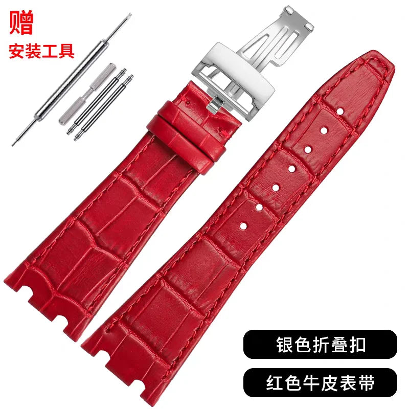 Bracelet de montre en cuir véritable pour Audemars Piguet Royal Oak Offshore AP 15400/15500/26331, Bracelet de remplacement pour hommes et femmes, 26mm