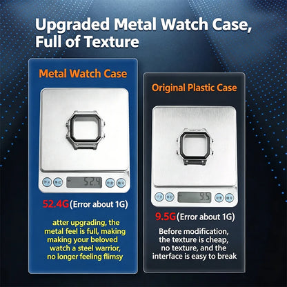 Stainless Steel Watch Case and Strap Modification Kit for Casio Royale Mod AE-1200 (3299) AE-1200WH AE-1300 WS-1600H (3556) WS-1600H