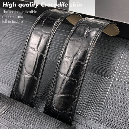 Bracelet de montre en cuir véritable pour Cartier Ballon Wiltshire u de Cartier, peau de crocodile, noir, marron, 14mm, 16mm, 18mm, 20mm, 22mm