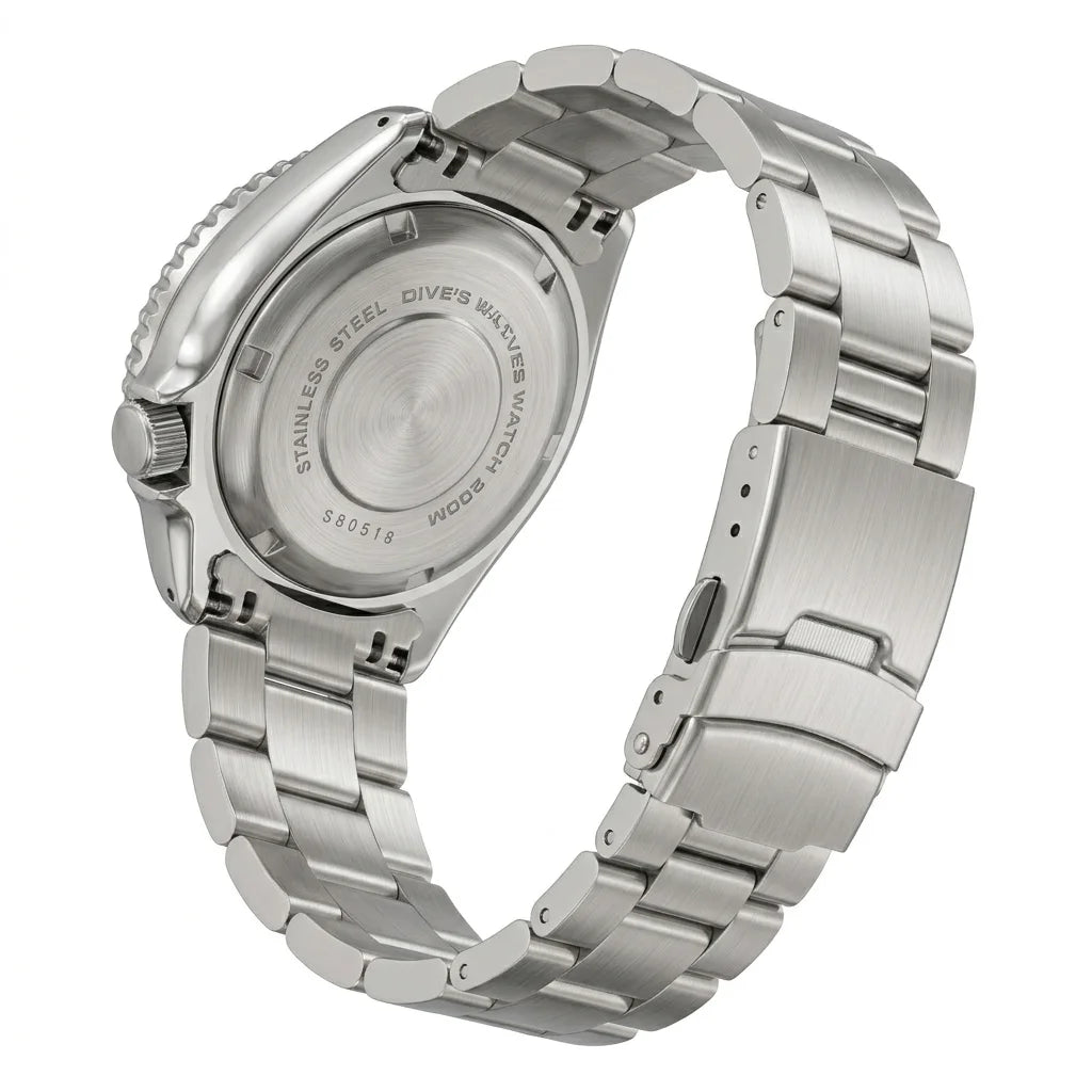 Bracelet de montre à extrémités courbes brossées, compatible avec SKX007 SKX009, 20 mm, 22 mm, en acier inoxydable argenté et noir