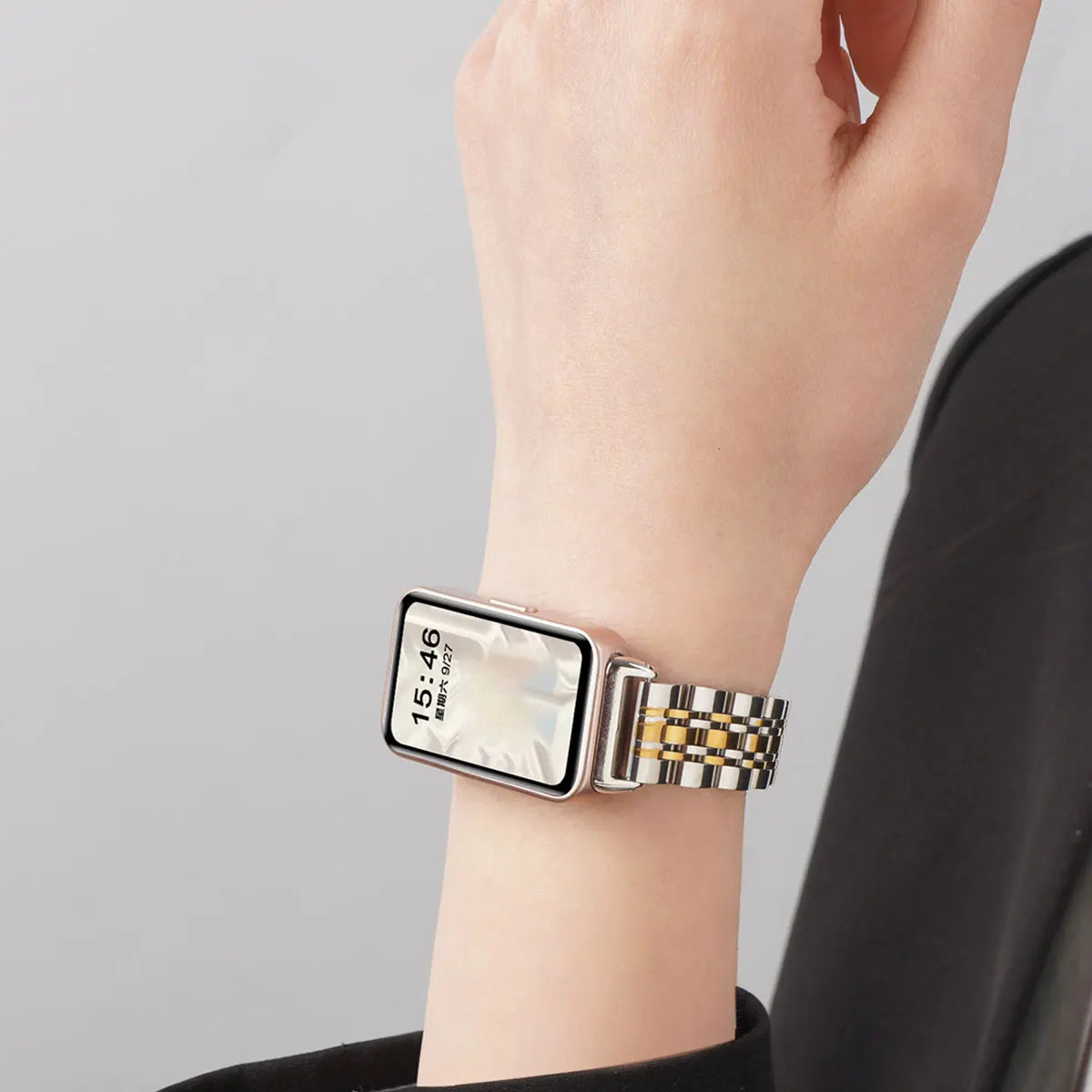 Bracelet en métal de luxe pour Huawei Band 11/11 Pro/10/9/8 NFC, bracelet fin en acier inoxydable pour femmes et hommes, bracelet de sport d'été
