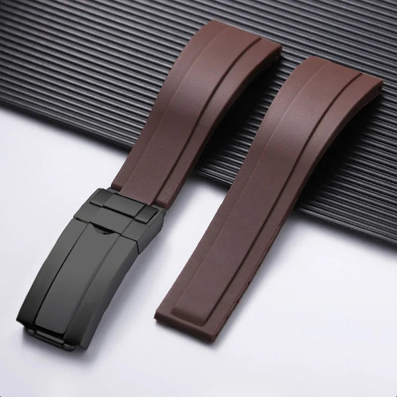For Rolex 20mm Silicone Strap for Rolex Water Ghost Daytona Submariner, Rubber Silicone Watch Strap, Waterproof Bracelet