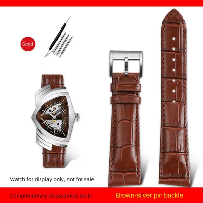Men's personalized leather watch strap, watch band, custom accessory, Hamilton VENTURA Series, H24515551, H24515591, 21mm