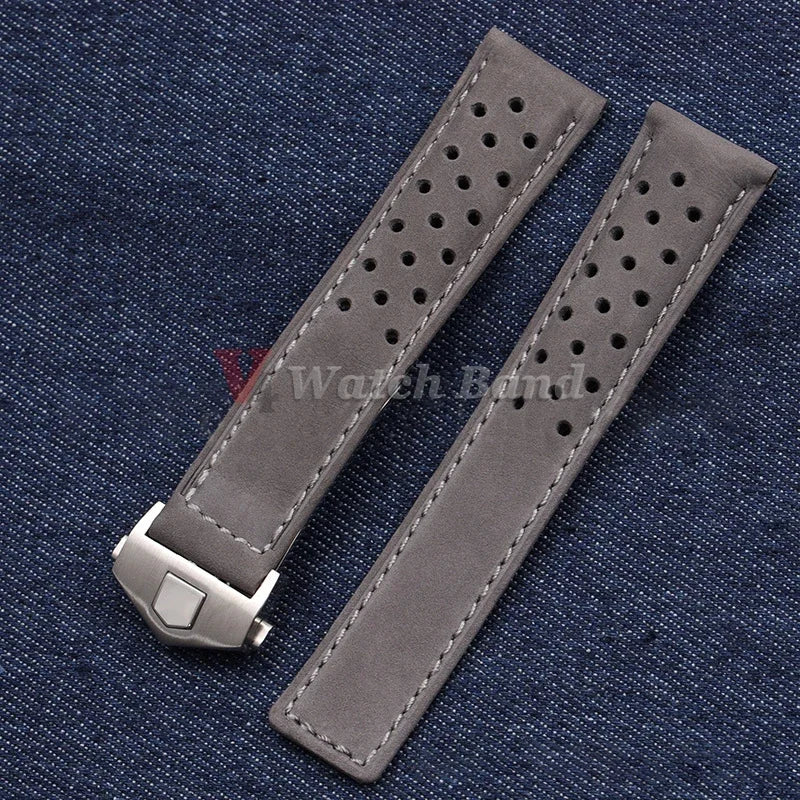 Nouveau Bracelet de montre pour TAG HEUER CARRERA Monaco série 20 22 24mm Bracelet en cuir de vache mat Bracelet de montre Bracelet Vintage marron