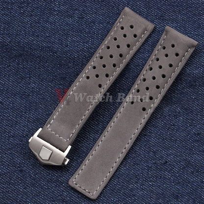 Nouveau Bracelet de montre pour TAG HEUER CARRERA Monaco série 20 22 24mm Bracelet en cuir de vache mat Bracelet de montre Bracelet Vintage marron