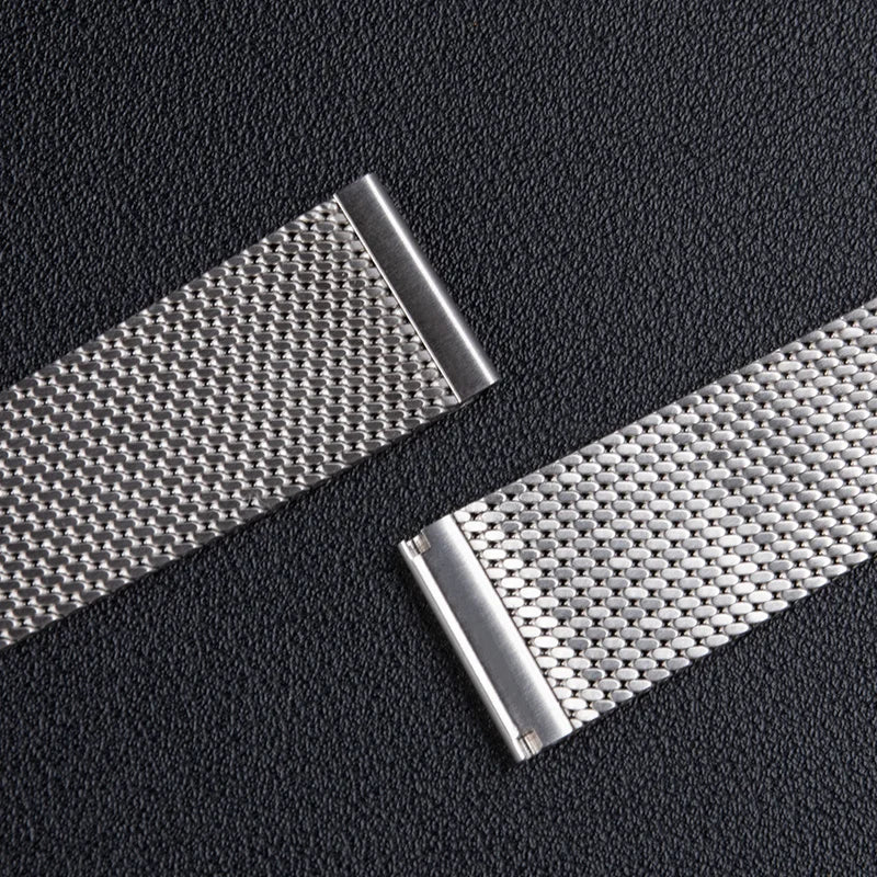 Cinturino universale in acciaio inossidabile con fibbia in acciaio, 20 mm, per bracciale Omega Seamaster Diver 300, cinturino a maglia milanese, Tudor Breitling