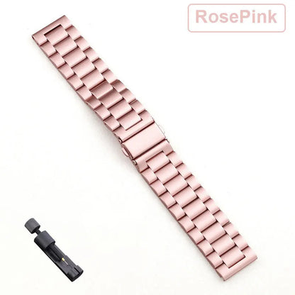 Bracelet en acier inoxydable, 18mm 20mm 22mm, pour Garmin Vivoactive 3 4 4s 5 6, montre Venu 2 2S 3S SQ Forerunner 245, Bracelet en métal