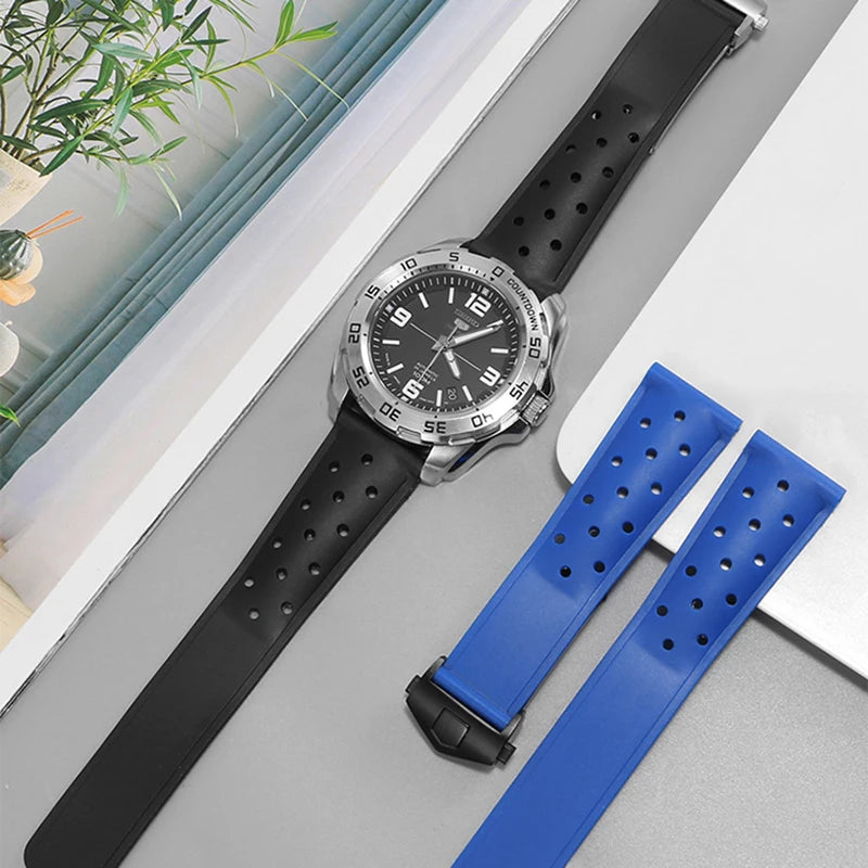 Bracelet silicone pour TAG Heuer en 22mm