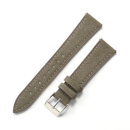Cinturino per orologio in tessuto vintage 20mm 22mm, cinturino in tela retrò in pelle a sgancio rapido per uomo
