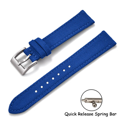 Per Cordura vela cinturino in pelle 18/20/22mm vela cinturini in nylon a sgancio rapido cintura in pelle per Omega Seiko