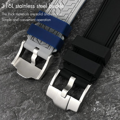 Bracelet de montre en caoutchouc à extrémités courbes de haute qualité, 24mm, pour DIESEL ON 57mm, surdimensionné, DZ7395, DZ7396, DZ7370, DZ7333, bracelet de montre pour hommes