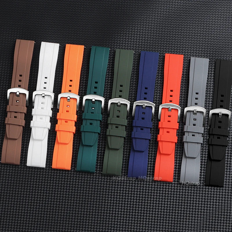 Cinturino per orologio in silicone di alta qualità, cinturino in gomma a sgancio rapido 20mm 22mm, bracciale di ricambio, accessori per donne e uomini