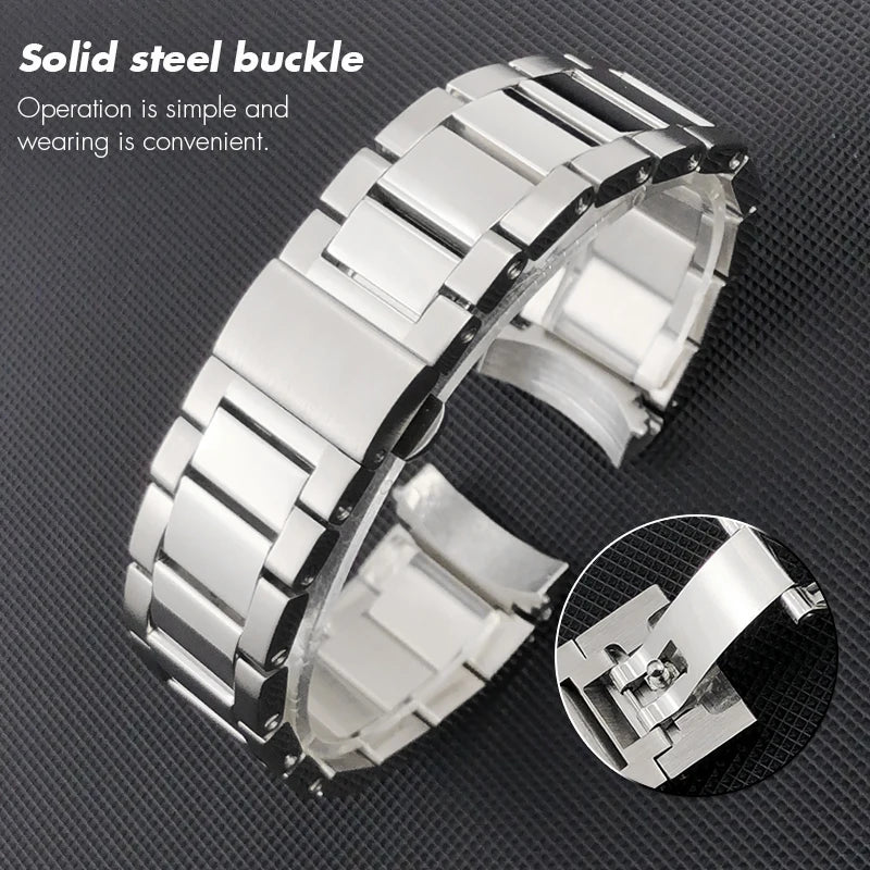 Bracelet de montre en acier inoxydable de haute qualité, 19mm 20mm 21mm, pour Omega SEAMASTER Aqua Terra AT150 150M 41.5mm 231