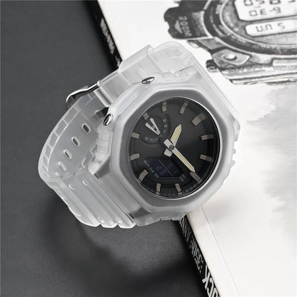 Bracelet de montre en résine pour Casio G-SHOCK GA-2100 GA-2110, Kit de modification de bracelet de montre en caoutchouc étanche pour hommes, avec outils