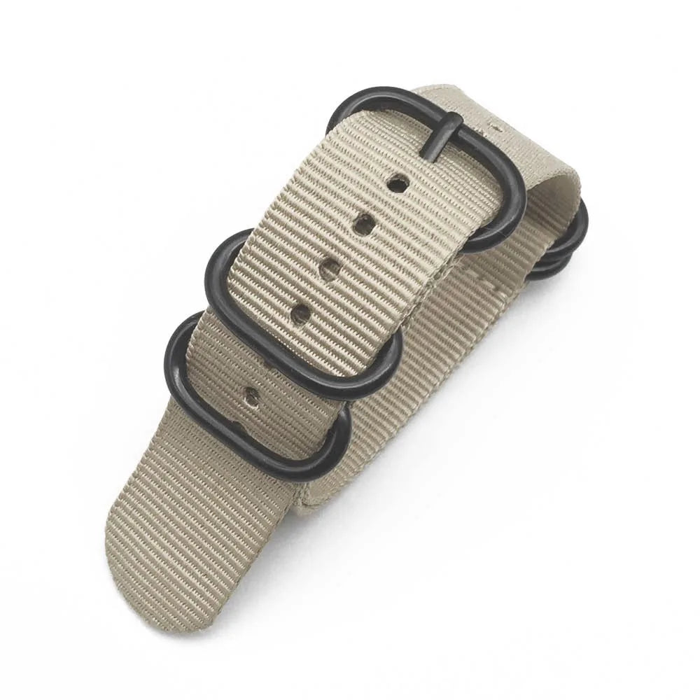 Bracelet de montre multicolore en Nylon noir, boucle d'anneau 18mm 20mm 22mm 24mm rayé étanche, accessoires de montre de remplacement pour hommes et femmes