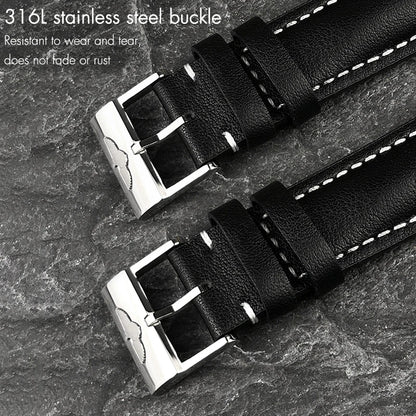 Genuine Soft Cowhide Leather Watch Strap, 22mm, 21mm, 20mm, for Breitling, for Premier Superocean Avenger Navitime World