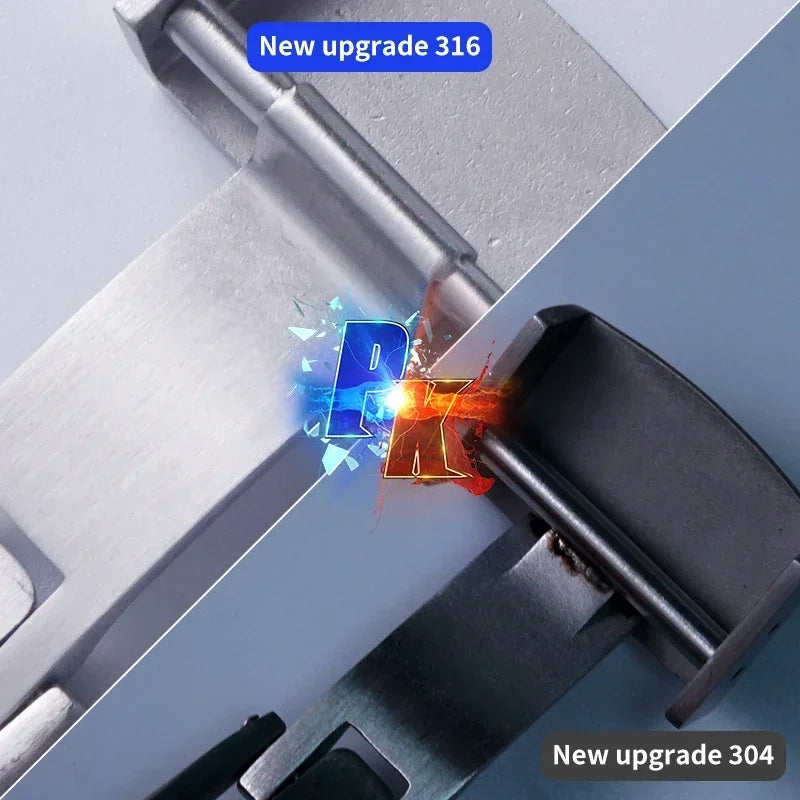 Nuovo design CTS Cinturino per orologio in gomma fluorocarbonica da 18 mm, 20 mm, 22 mm, 21 mm con fibbia a farfalla a sgancio rapido, cinturino in FKM da tagliare su misura