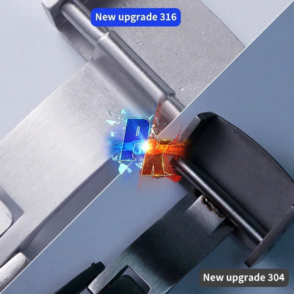 Nuovo design CTS Cinturino per orologio in gomma fluorocarbonica da 18 mm, 20 mm, 22 mm, 21 mm con fibbia a farfalla a sgancio rapido, cinturino in FKM da tagliare su misura