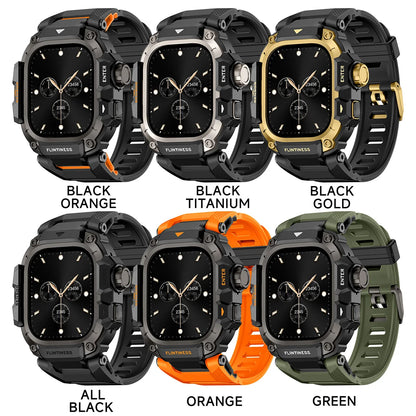 Kit de modification de luxe pour Apple Watch Ultra 3 49mm, bracelet en TPU, boîtier en acier inoxydable pour IWatch Ultra 2 1 49mm, Correa Refit Mod