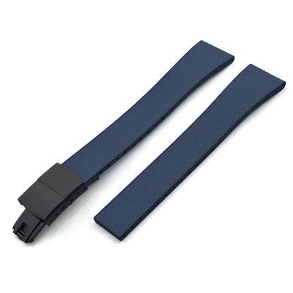 Delugs 20mm FKM Rubber CTS Watch Straps with Butterfly Buckle 4 Colors, Unique Texture, Quick Release for Brand Watches