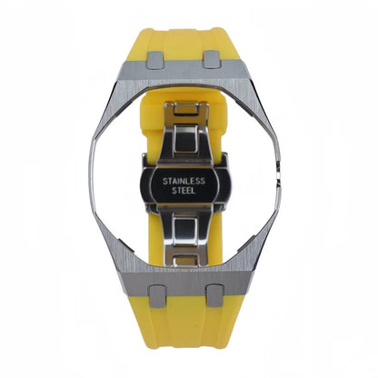 Kit de modification de bracelet en silicone et boîtier de montre en acier inoxydable pour Swatch X AP Royal Pop Pocket Changer, accessoires personnalisés pour montre